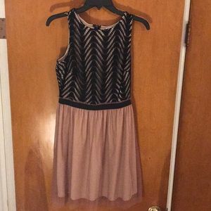 Speechless Pink & Black Knee Length Dress